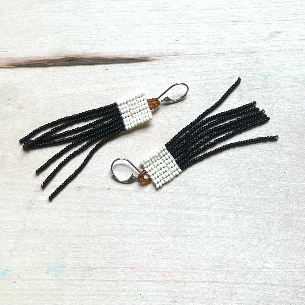 HANDMADE GLASS EARRINGS | Mini Beacon Handwoven Small Batch Earrings in Booth